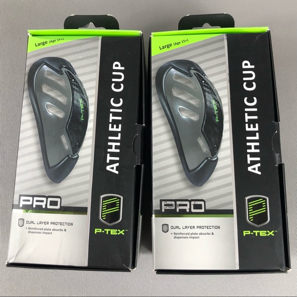 P-Tex Pro Dual Layer Protection Athletic Cup Size Large Age 15+ - Picture 2 of 7